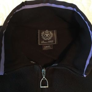 Ariat soft chocolate brown full zip fleece 10/12